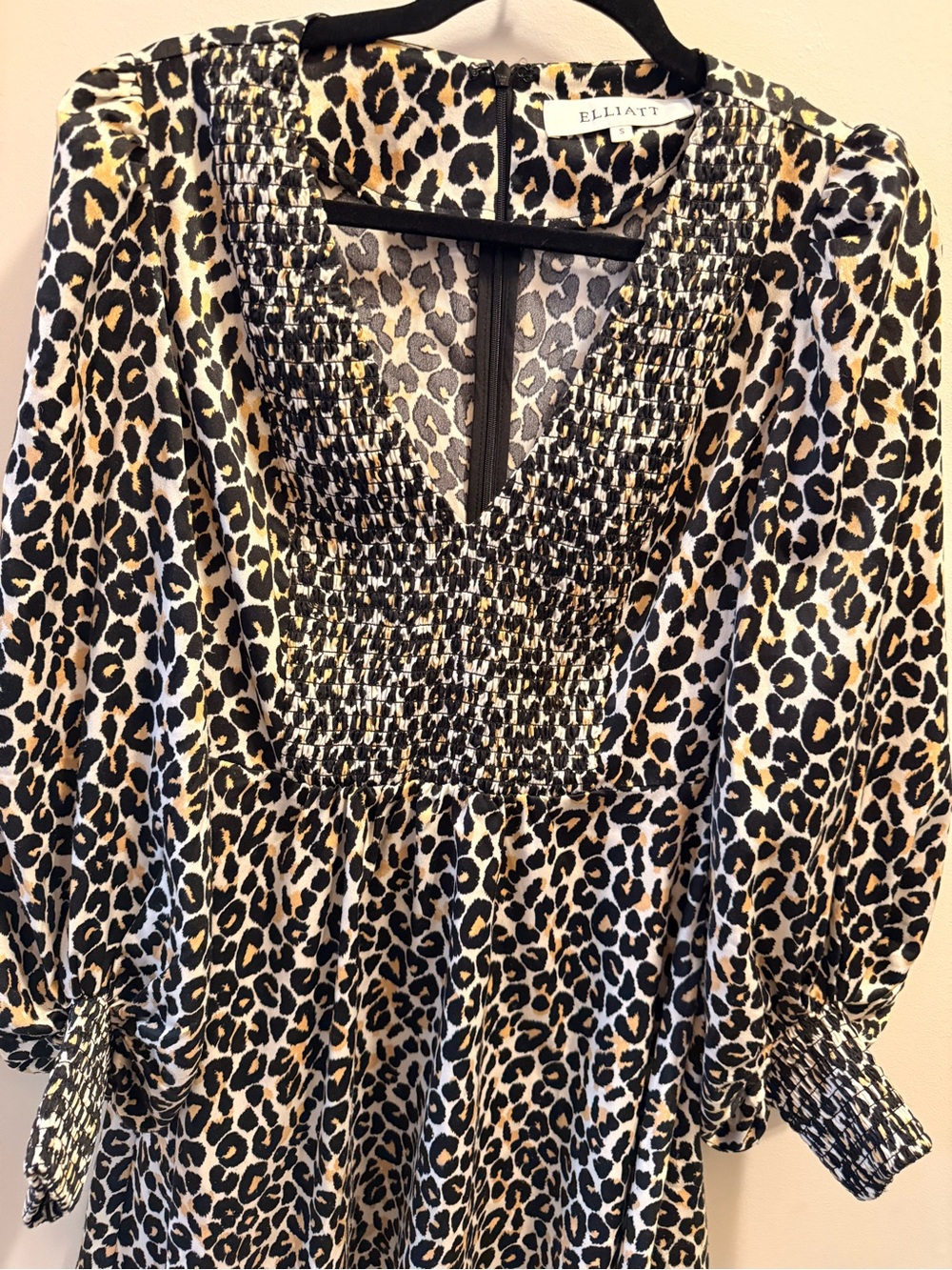 Elliatt Karma Leopard Print mini dress size small